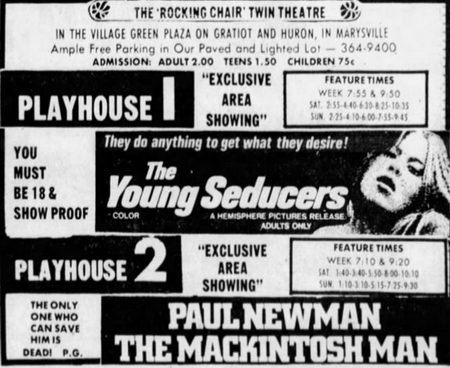 Village Green Theater (Playhouse Theaters) - Sep 1973 Ad (newer photo)
